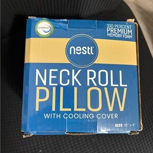 Nestl Neck Roll Pillow with Cooling Cover new in box